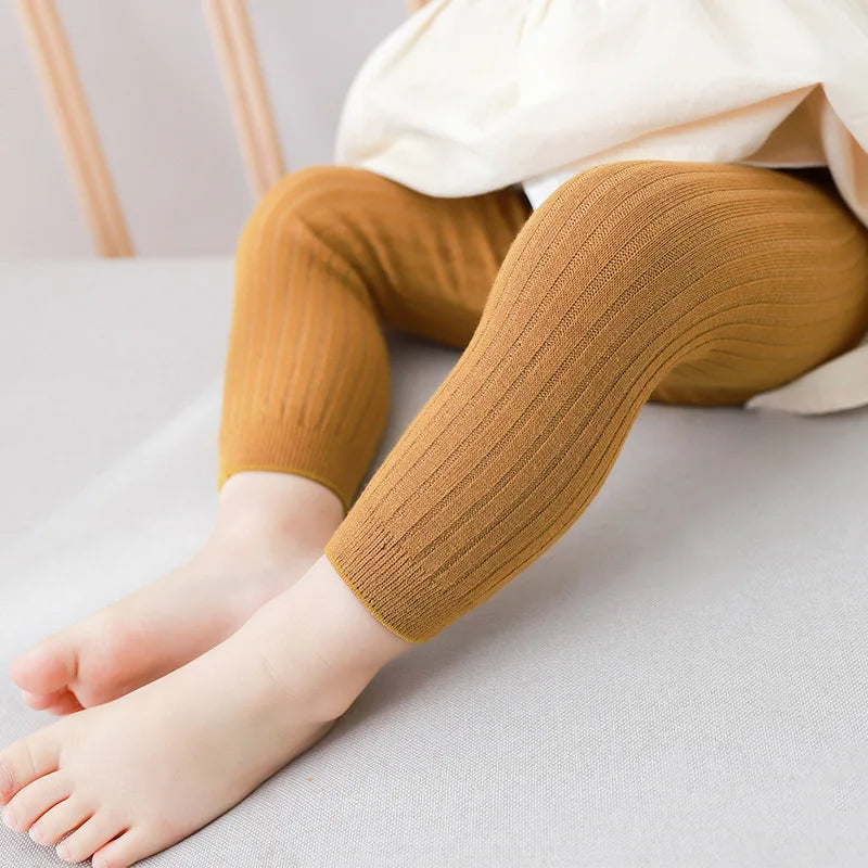 Warm Baby Leggings - Spring/Autumn Soild Color Cotton Pants for Kids