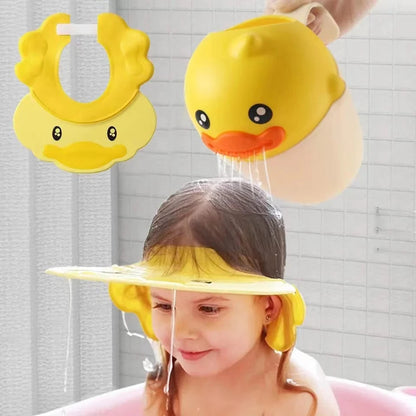 Kids Visor Shampoo Cap - Hippo Style