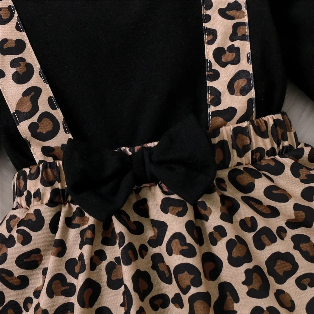 Leopard Print Romper Dress - Baby Girl (0-18 Months)