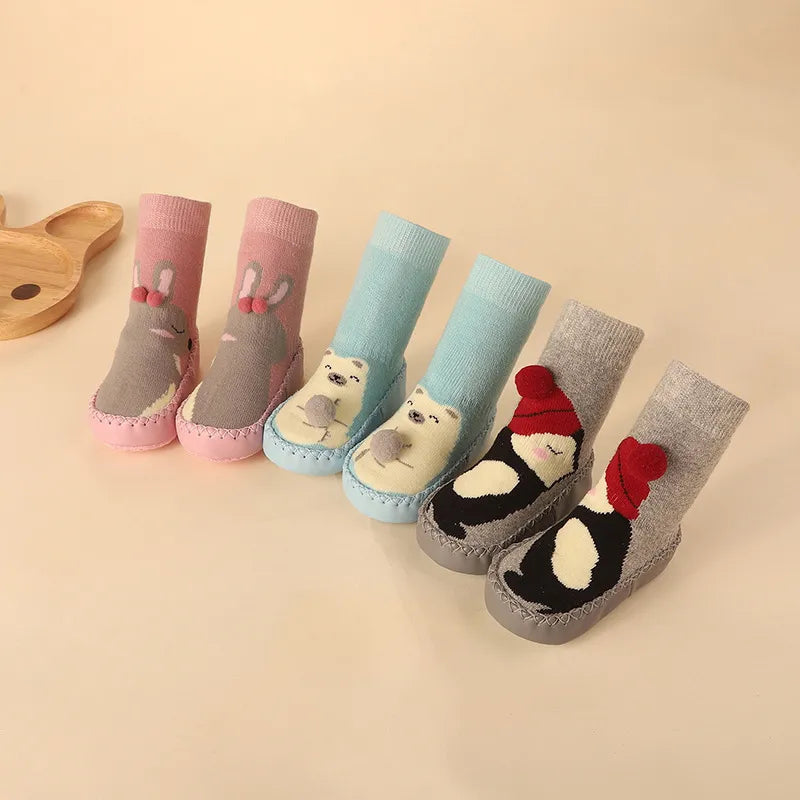 Cute Cartoon Animal Floor Socks: Winter Anti-Slip Sole for BaBy