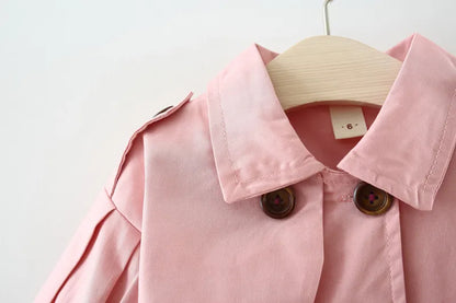 Cotton Trench Coat: Stylish Baby Girl Outerwear