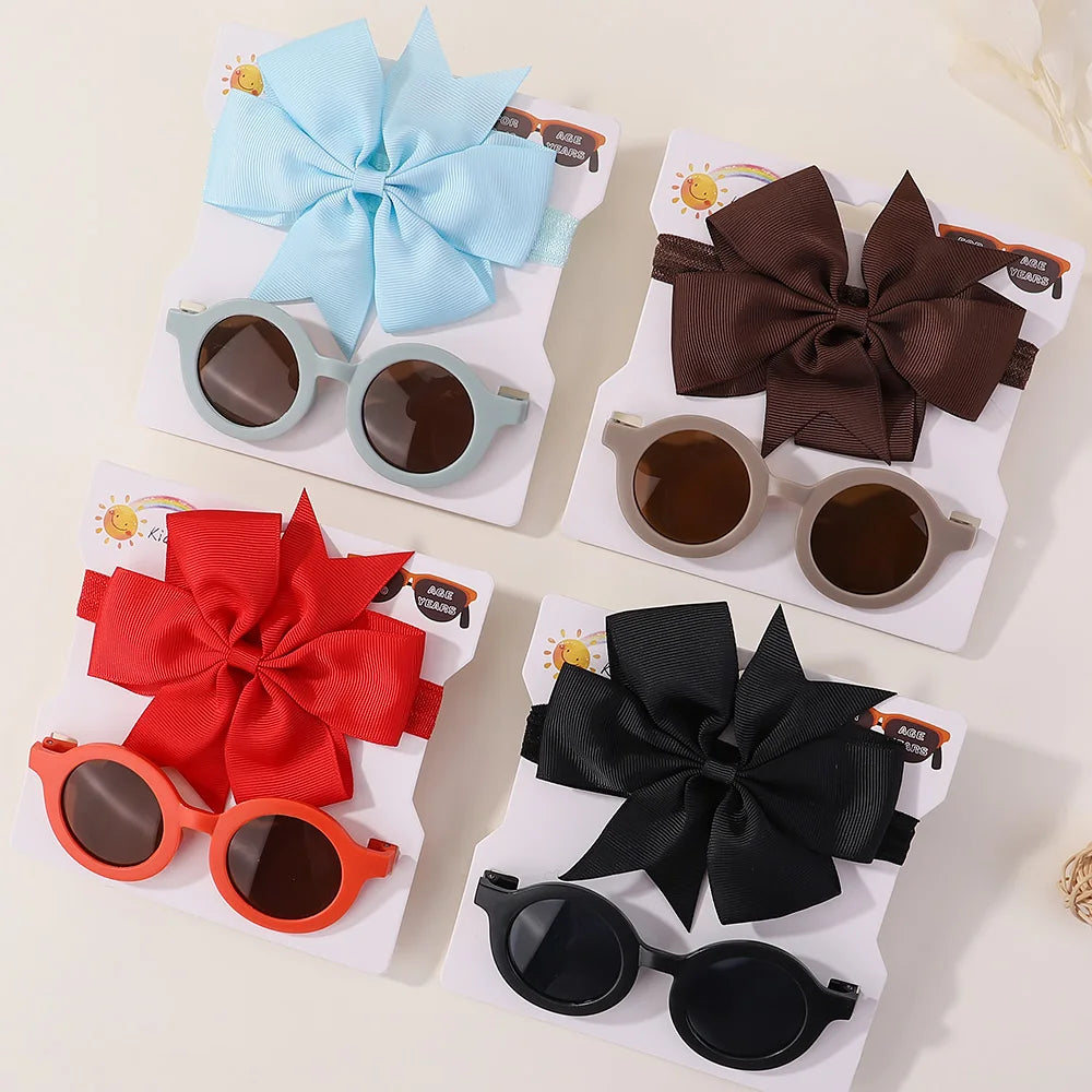 Fashion Baby Girls' Sunglasses and Hair Band Set