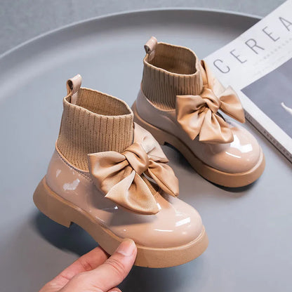 Girls Sock Boots: Elegant and Non-slip School Shoes