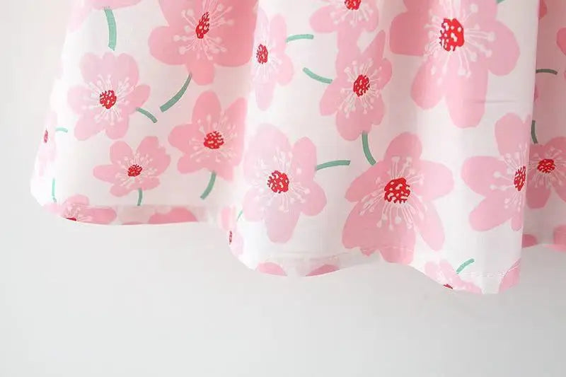 Sweet Summer Bow Floral Dress Set for Girls (3months-3 years)