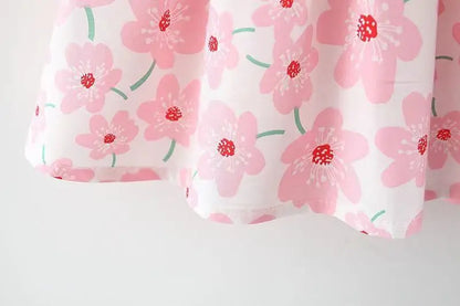 Sweet Summer Bow Floral Dress Set for Girls (3months-3 years)
