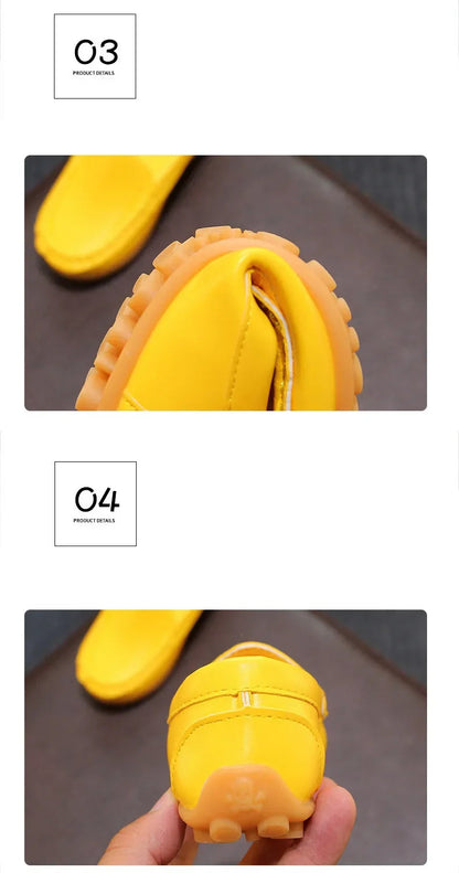 Kids' PU Leather Slip-On Moccasin Loafers
