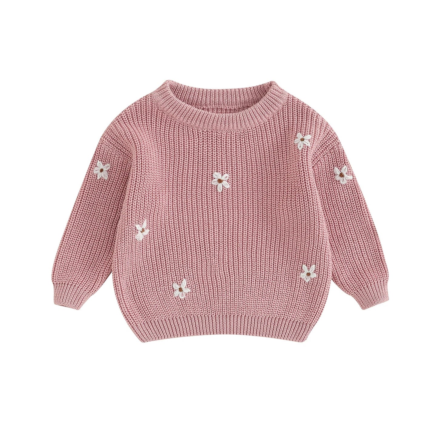 Cute Flower Knit Sweater - Cozy Knitwear for Newborns