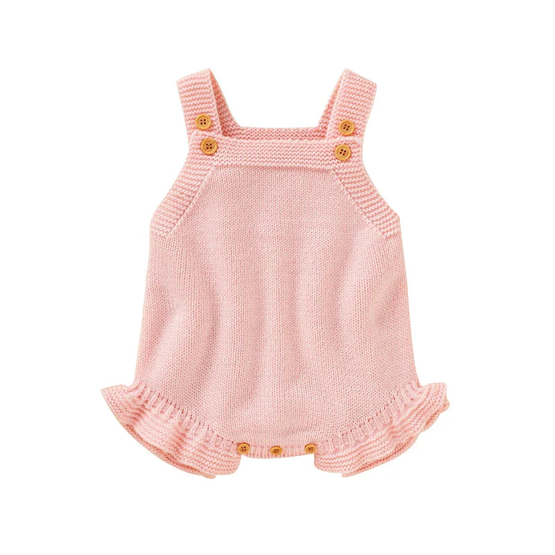 Knitted Baby Girls Summer Rompers