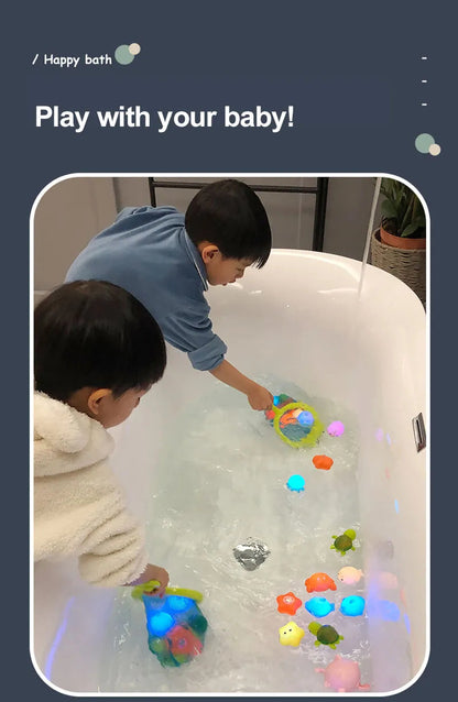 LED Light-Up Cute Animals Bath Toy for Kids