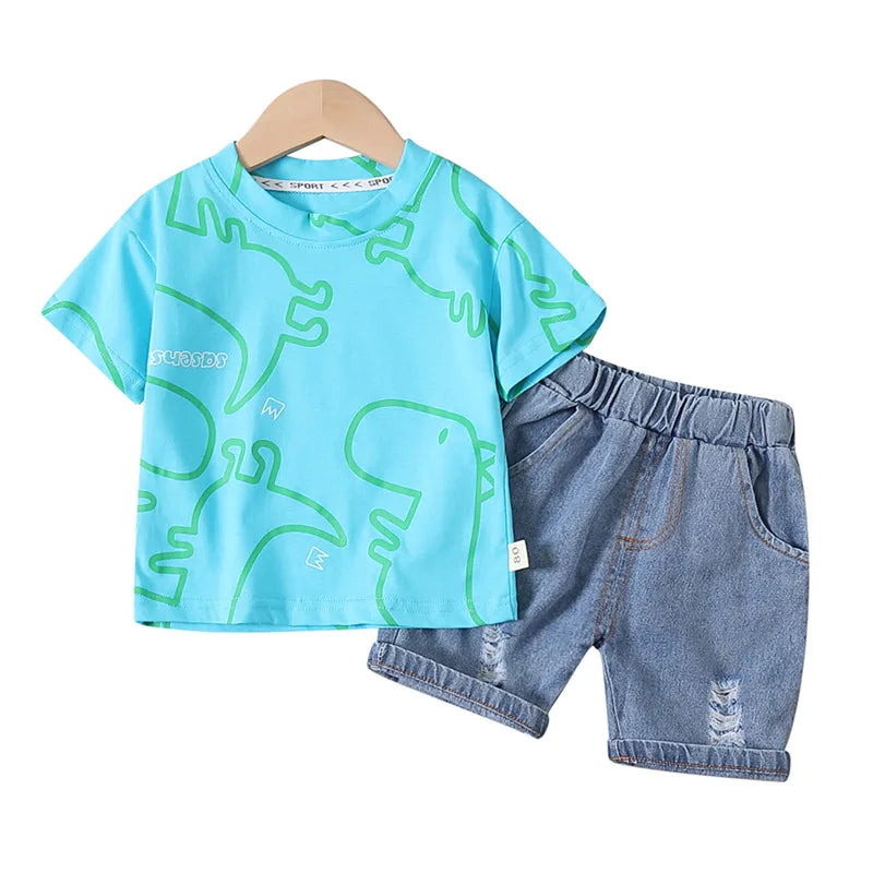 Summer Dinosaur Tracksuit for Boys