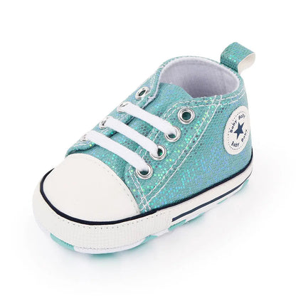 Baby Sequined Canvas Shoes - Stylish Casual First Walking Shoes