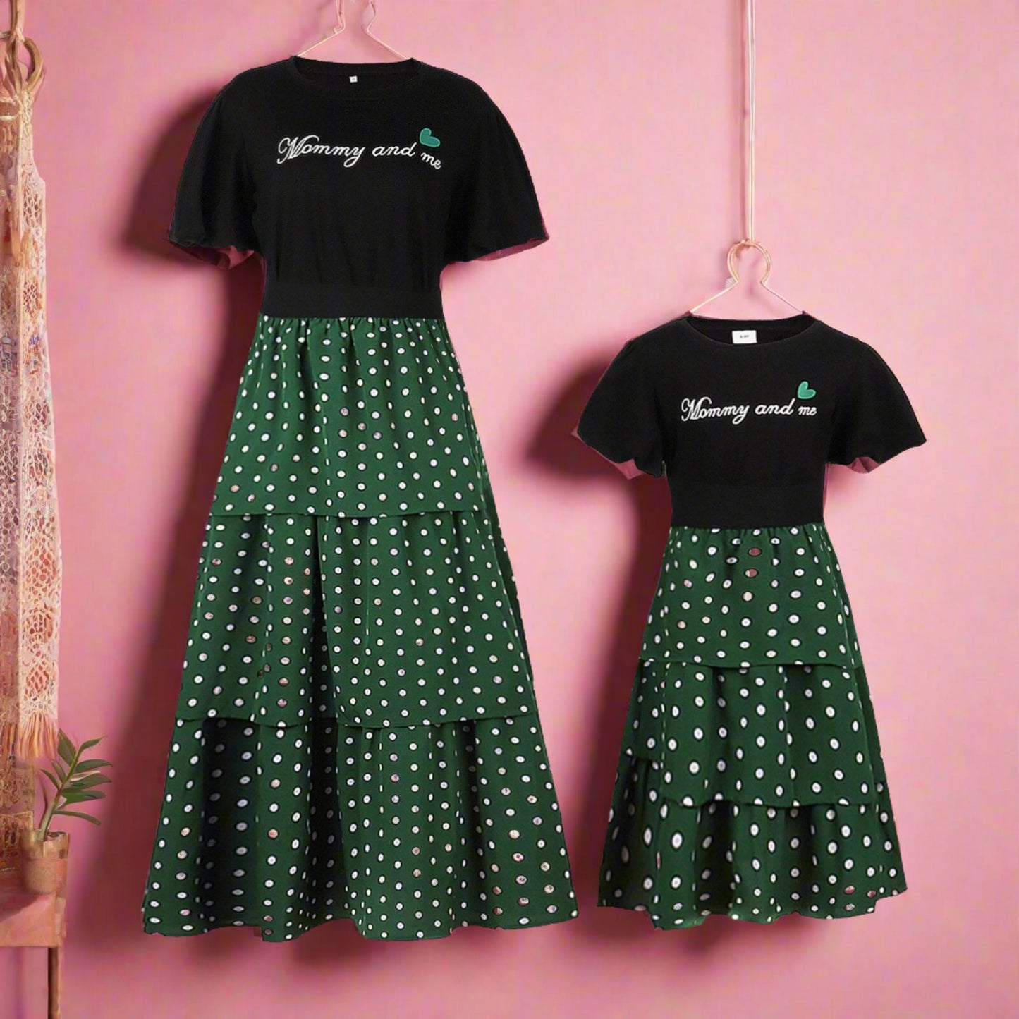 Fashion Mother Daughter Matching Outfits Letter Printed
