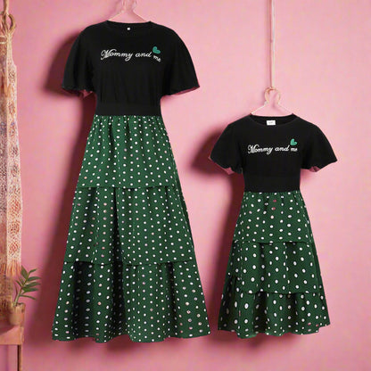 Fashion Mother Daughter Matching Outfits Letter Printed