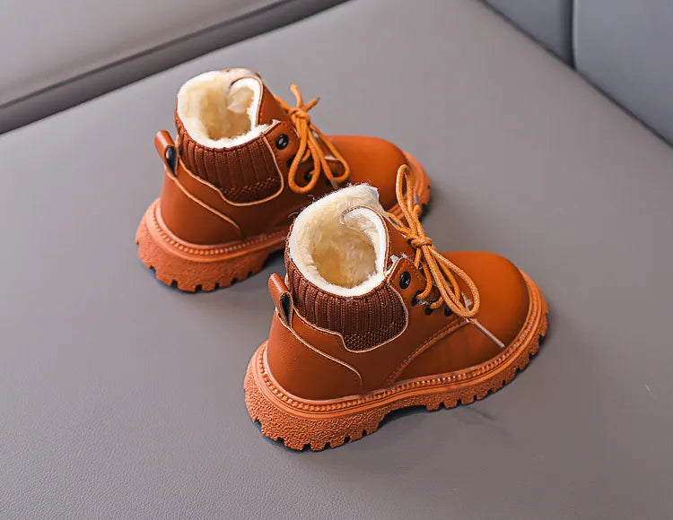 Cozy Plush Lining Snow Boots: Anti-Skid & Soft for Baby Boys/Girls