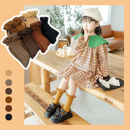 Hose Mid-calf  Ruffle Socks For Girls