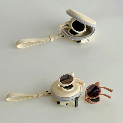 Retro Foldable Round Sunglasses for Baby