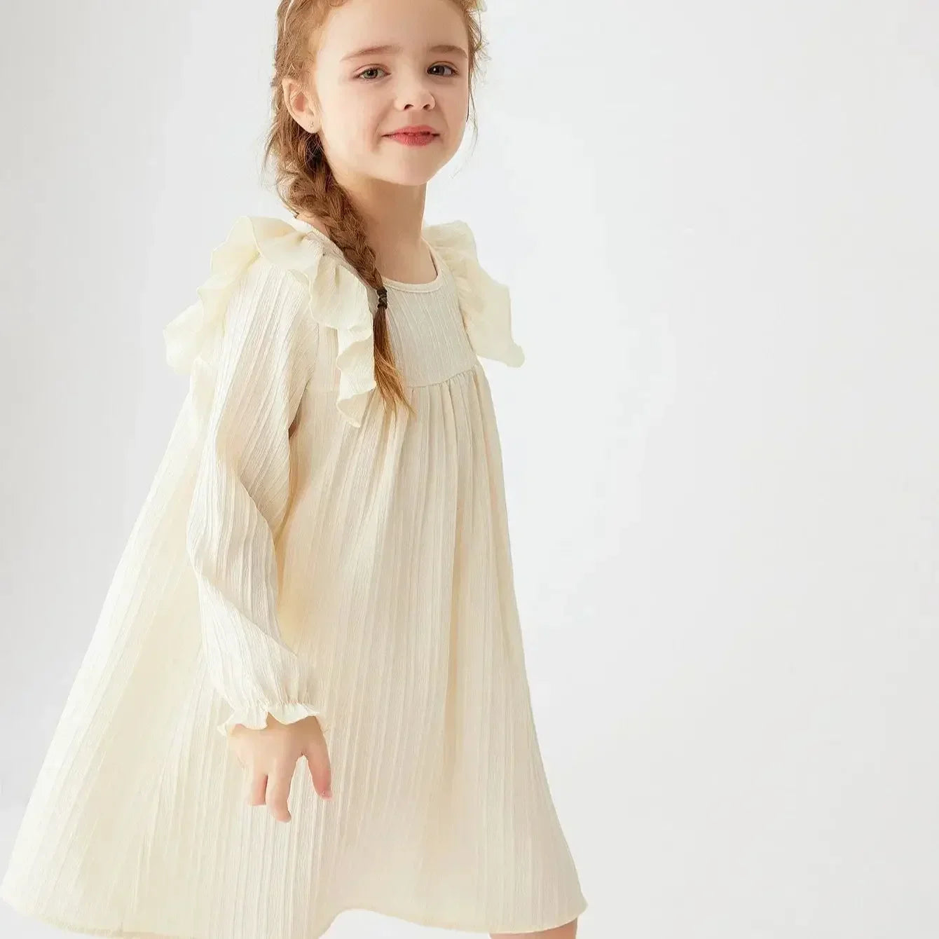 Girls' Ruffles Princess Dress: Spring/Fall Casual Party Wear