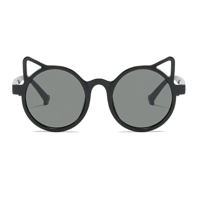 Cat-Ear Shaped Kids Sunglasses: Fashionable UV Protection