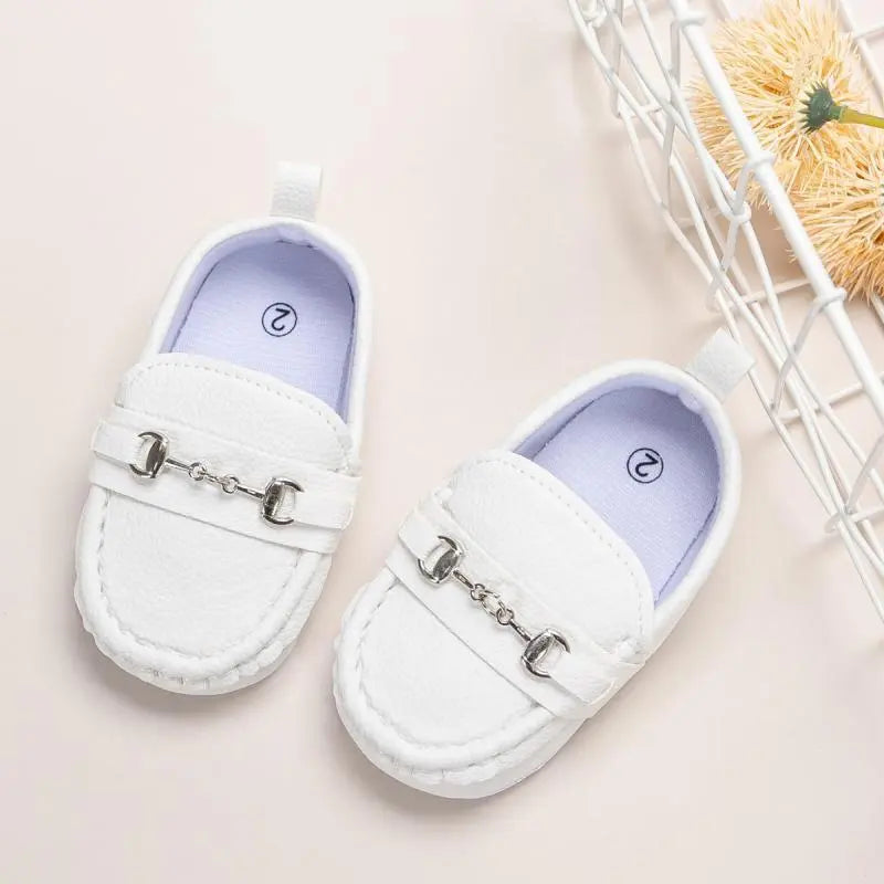 Baby Casual Shoes: Leather, Non-slip Soft-sole