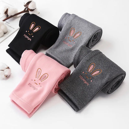 Cute Rabbit Leggings - Warm & Cozy for Girls (Autumn/Winter)