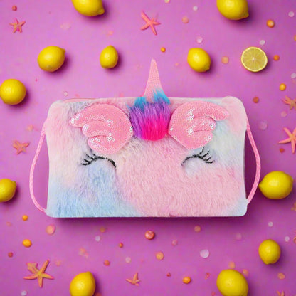 Plush Unicorn Shoulder Bag