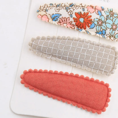 Cute Baby Girl Hair Clips: Flower Print, Sweet (2 Sets/Lot)