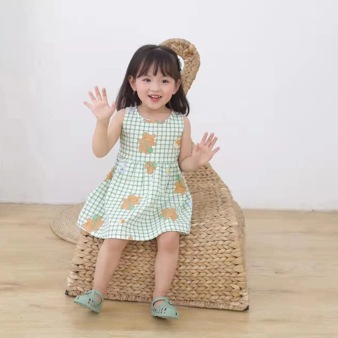 Cotton Sleeveless Flower Dress: Summer Princess Party Outfit