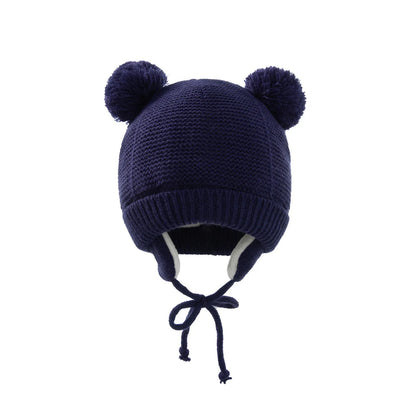 Cute Knitted Pompom Baby Hat & Glove - Winter Essential for Newborns