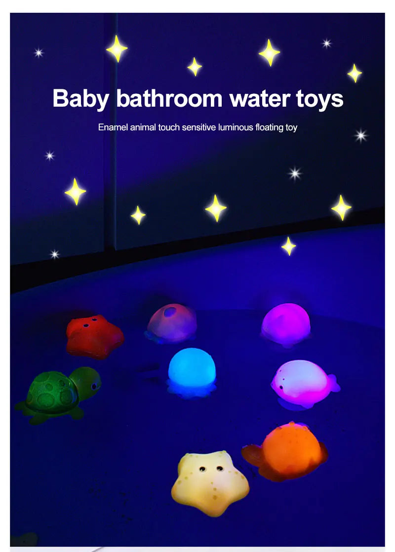 LED Light-Up Cute Animals Bath Toy for Kids