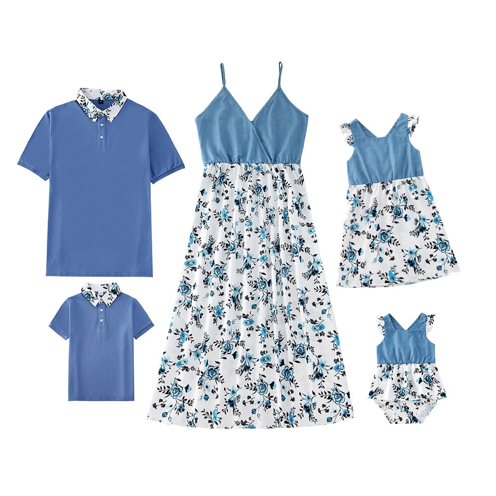 Family Matching Outfits Parent-child Clothes