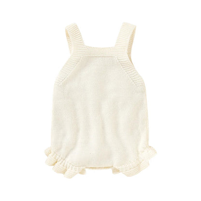 Knitted Baby Girls Summer Rompers