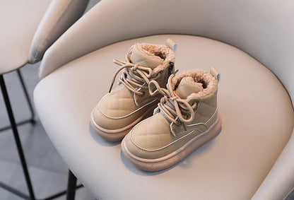 Plaid Fashion Kids Snow Boots