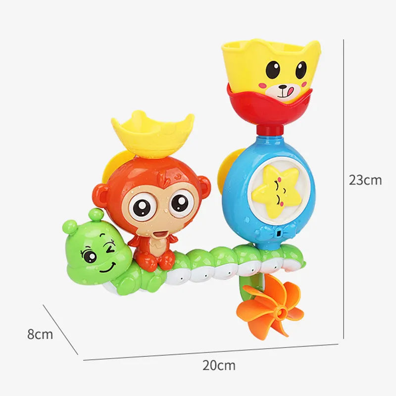 Bath Toy with Wall Suction Cup Track for Kids