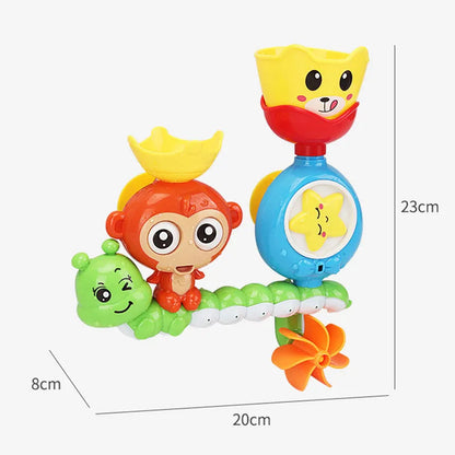 Bath Toy with Wall Suction Cup Track for Kids