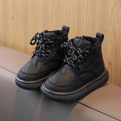 Plaid Fashion Kids Snow Boots