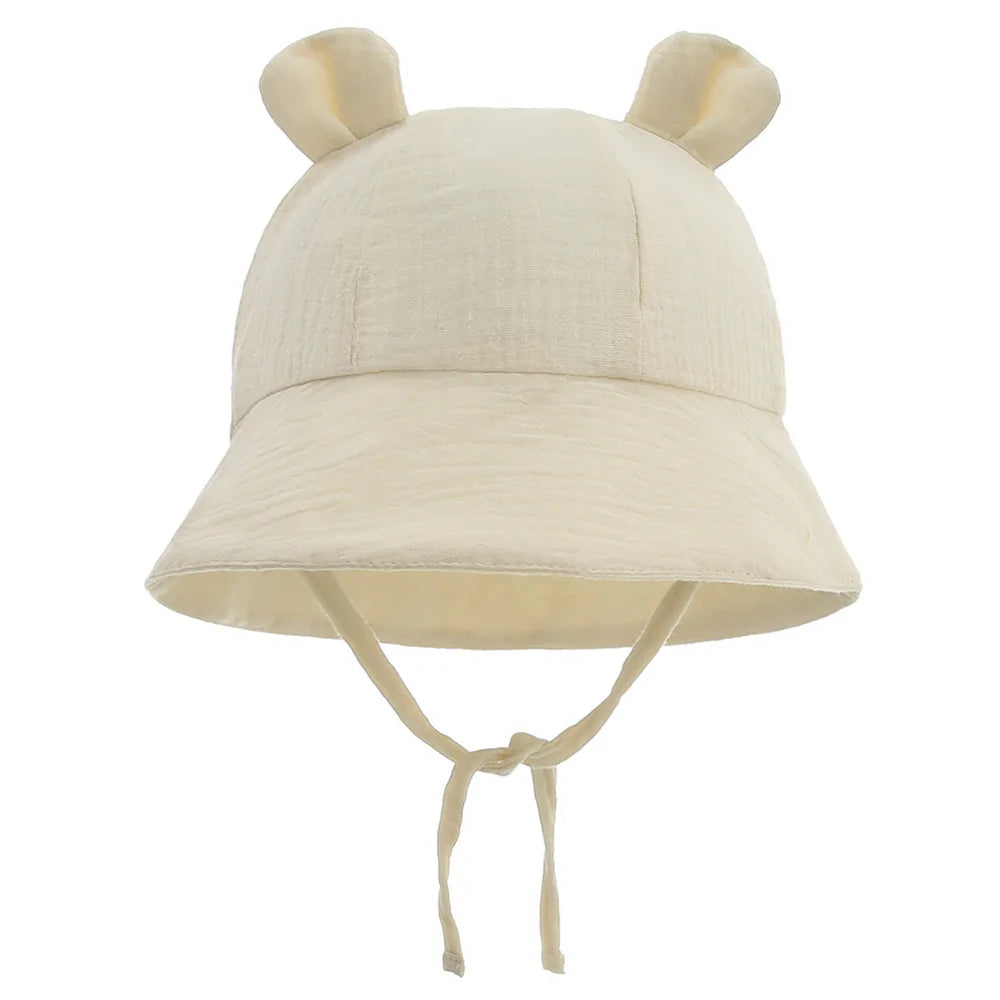 Muslin Baby Sun Hat: Cotton Bucket Hat for Girls and Boys