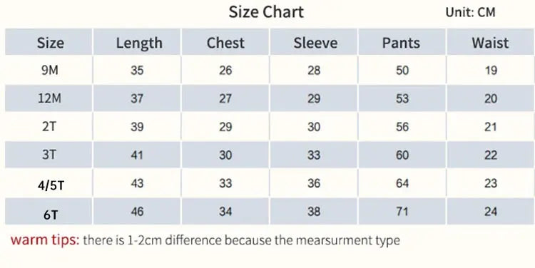Warm Plush Kids Clothing Sets for Autumn/Winter