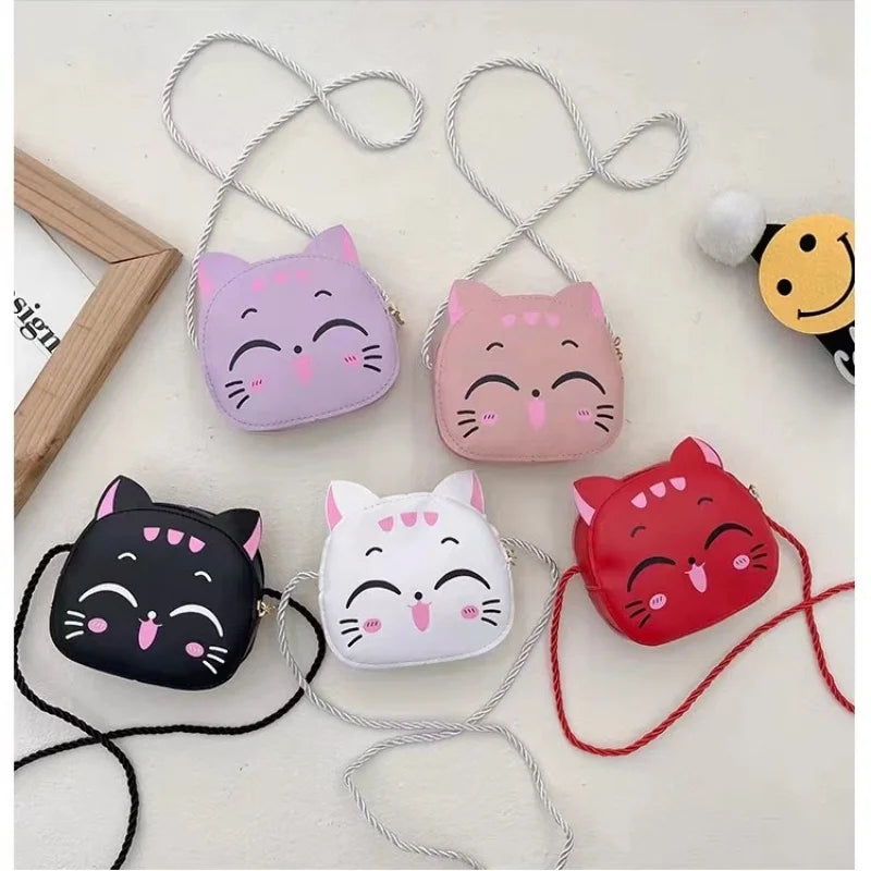 Cute Cat Crossbody Coin Bag for Kids