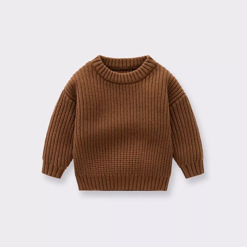 Knitted Loose Sweater for Baby in Autumn/Winter