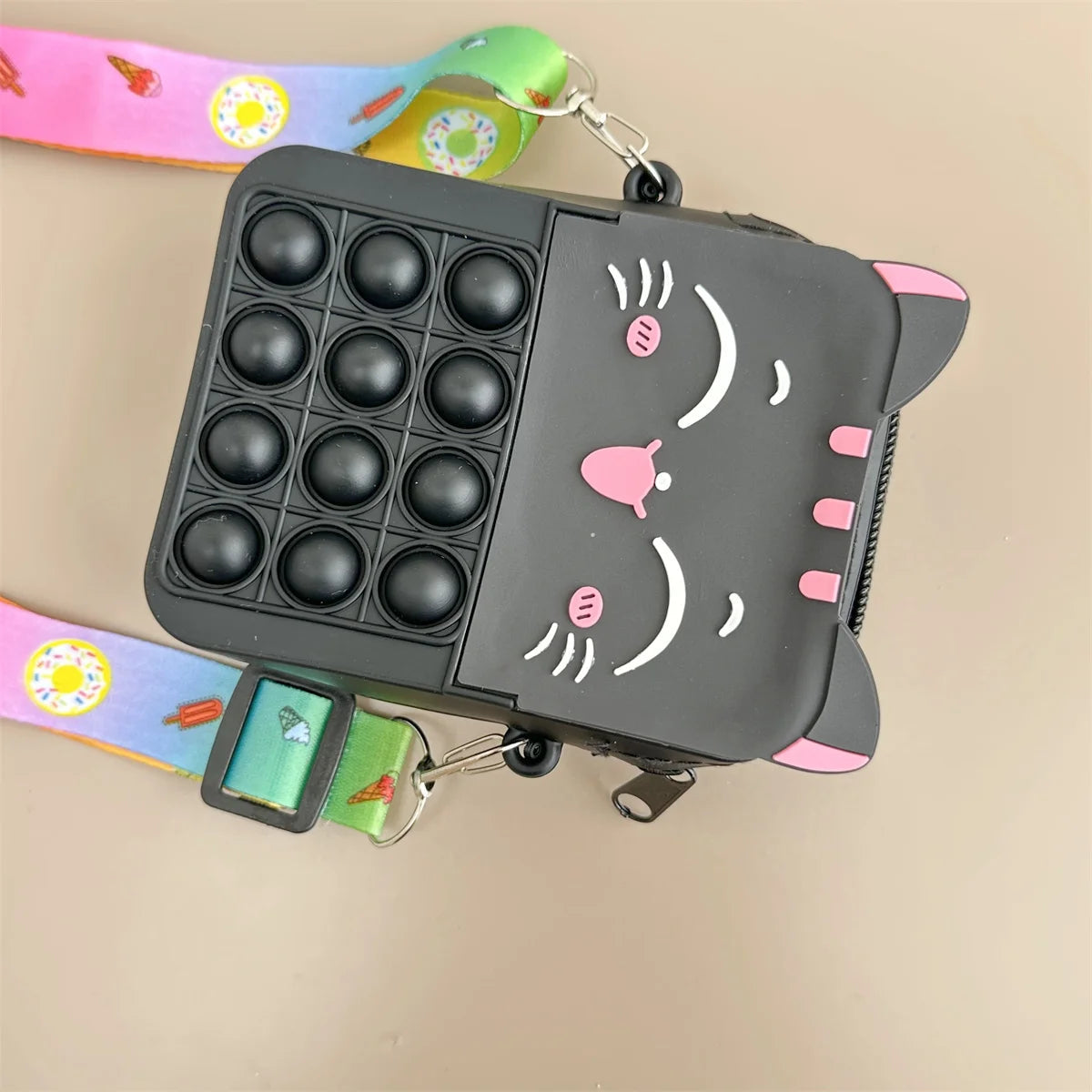 Girls Cute Cat Messenger Bag: Stylish & Educational