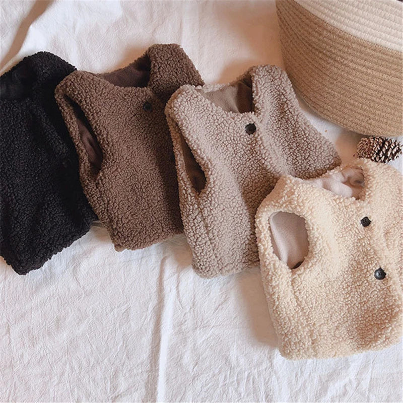 Baby Lamb Wool Vest - Autumn/Winter Warmth