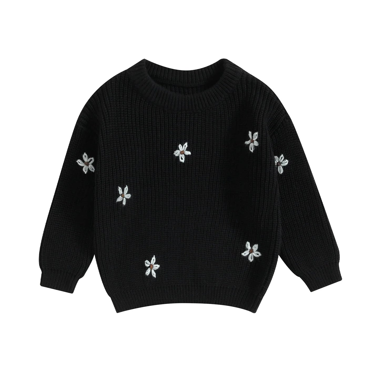 Cute Flower Knit Sweater - Cozy Knitwear for Newborns