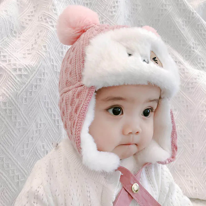 Cute Plush Baby Hat - Autumn/Winter Warmth
