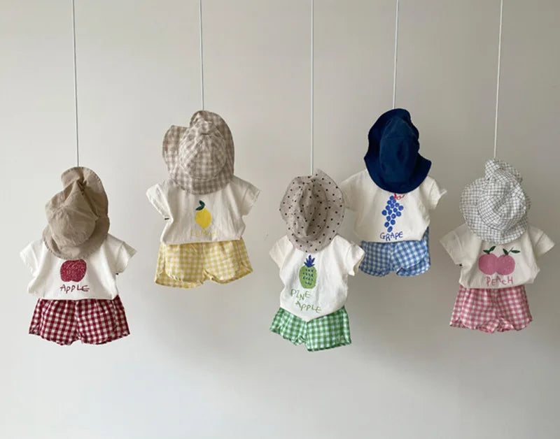 Cotton Sleeveless Baby Pajama Sets: Cartoon Homewear for Summer