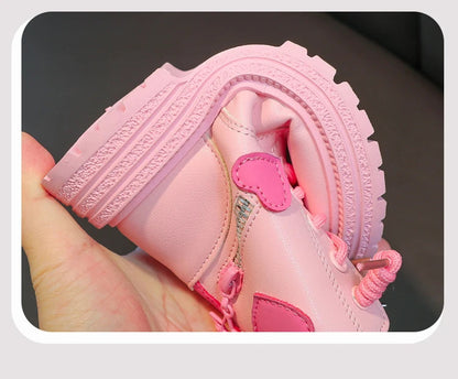 Chic Pink Rubber Boots for Fashionable Little Princesses