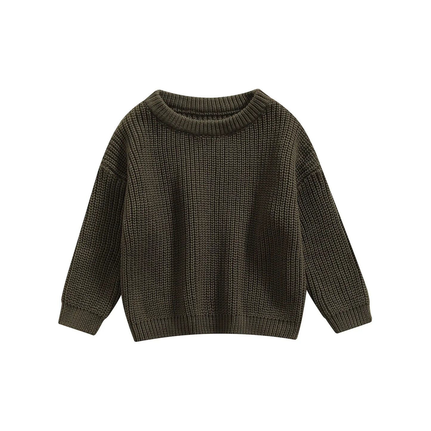 Autumn Long-Sleeved Knitted Sweater for Babies