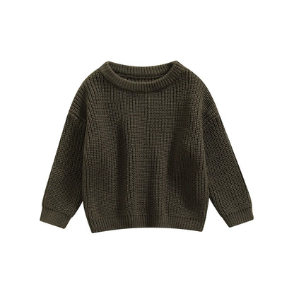 Autumn Long-Sleeved Knitted Sweater for Babies