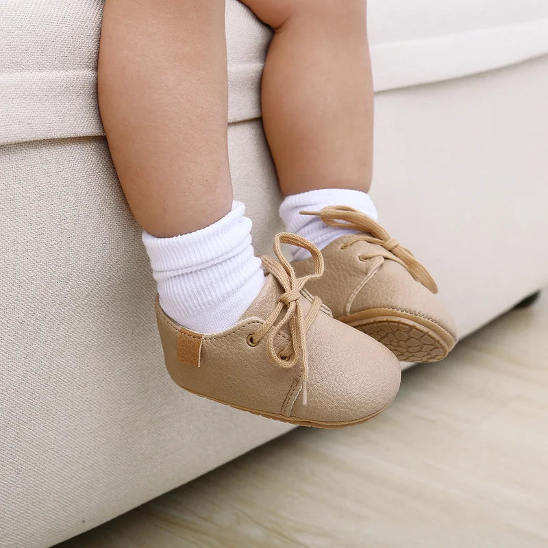 New Retro Leather Baby Shoes - Multicolor Toddler Moccasins