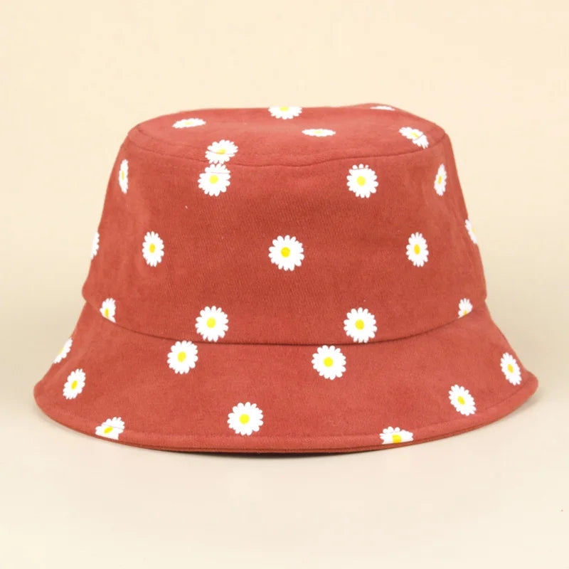 Summer Daisy Pattern Bucket Hat: Cute Flower Sun Hat for Kids