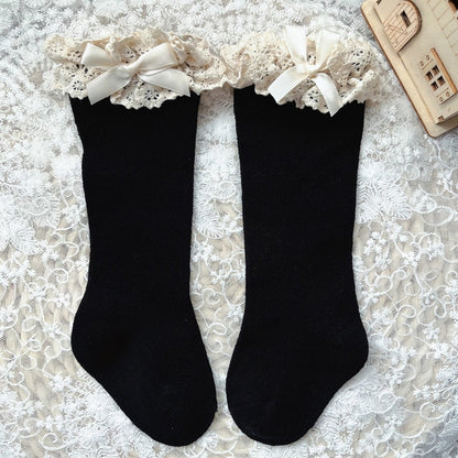 Knee High Lace  Ruffle Long Sock